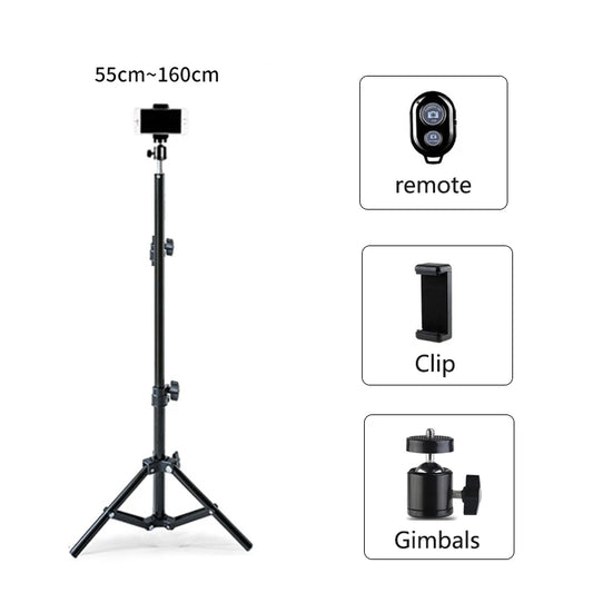 210Cm Tripod for Mobile Phone Tripe for Mobile Smartphone Tripod for Phone Cellular Tripodes for Camera Iphone Xiaomi Cell Phone